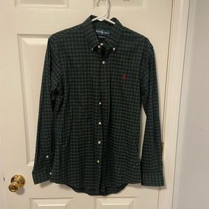 Green and Red plaid dress shirt
